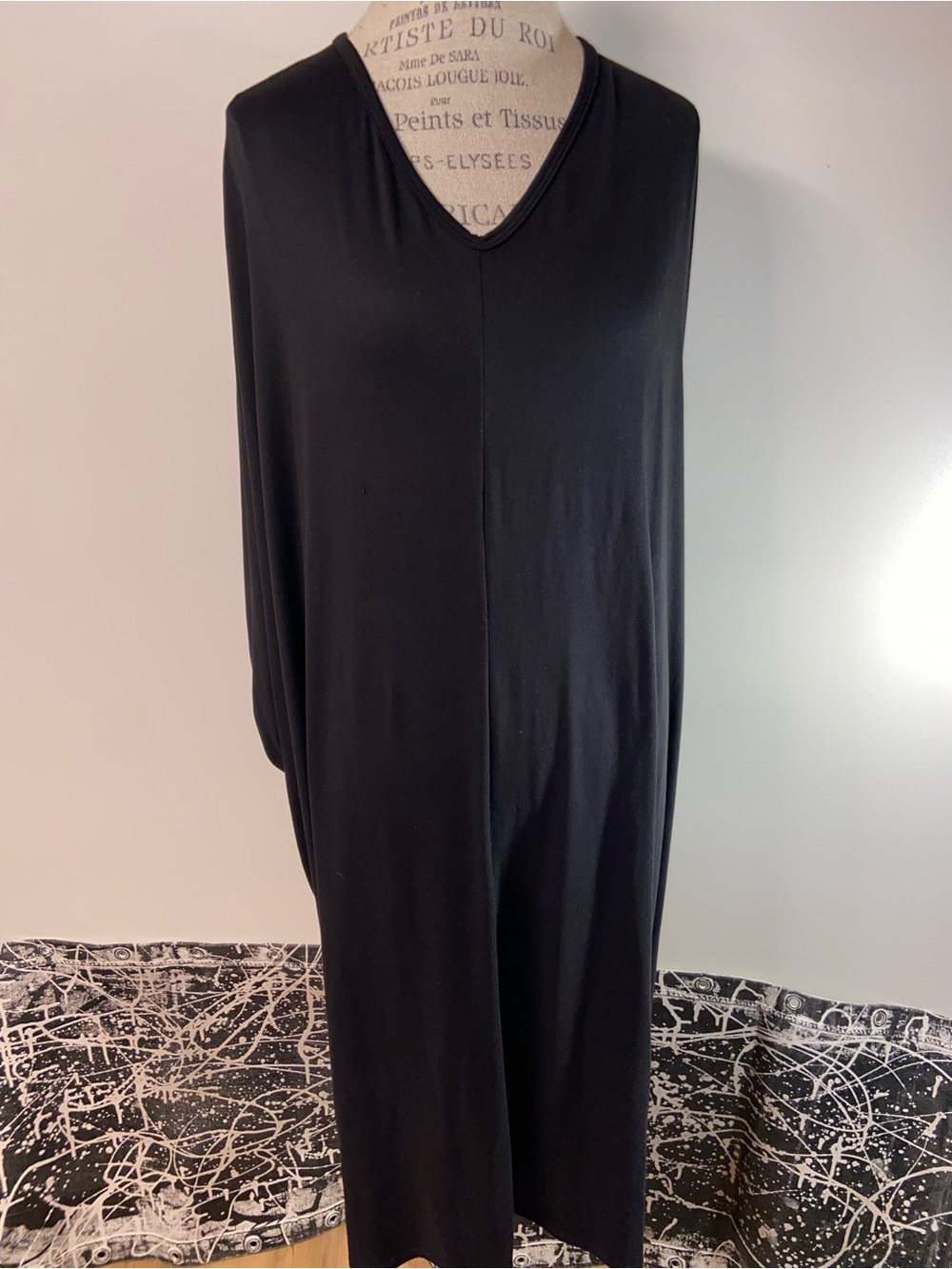 Go Couture Black V-Neck Kaftan sleeve dress xl